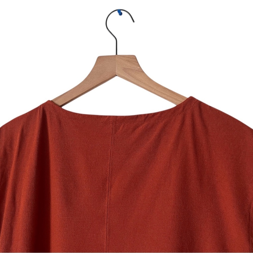 Eileen Fisher Rust Burnt Orange Sleeveless Oversized Boxy Dress Tunic Size XS - Picture 7 of 10